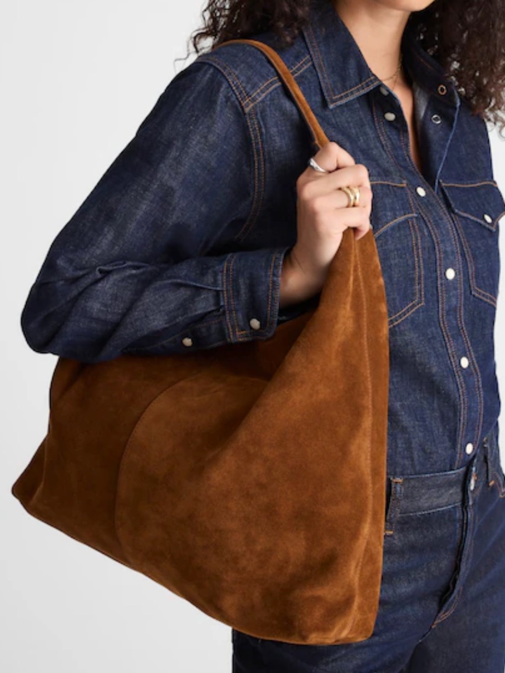 Madewell Mylie large shoulder tote - brown suede